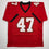 Autographed/Signed John Lynch Tampa Bay Red Football Jersey Beckett BAS COA