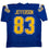 Autographed/Signed John Jefferson Los Angeles San Diego Royal Blue Football Jersey Beckett BAS COA