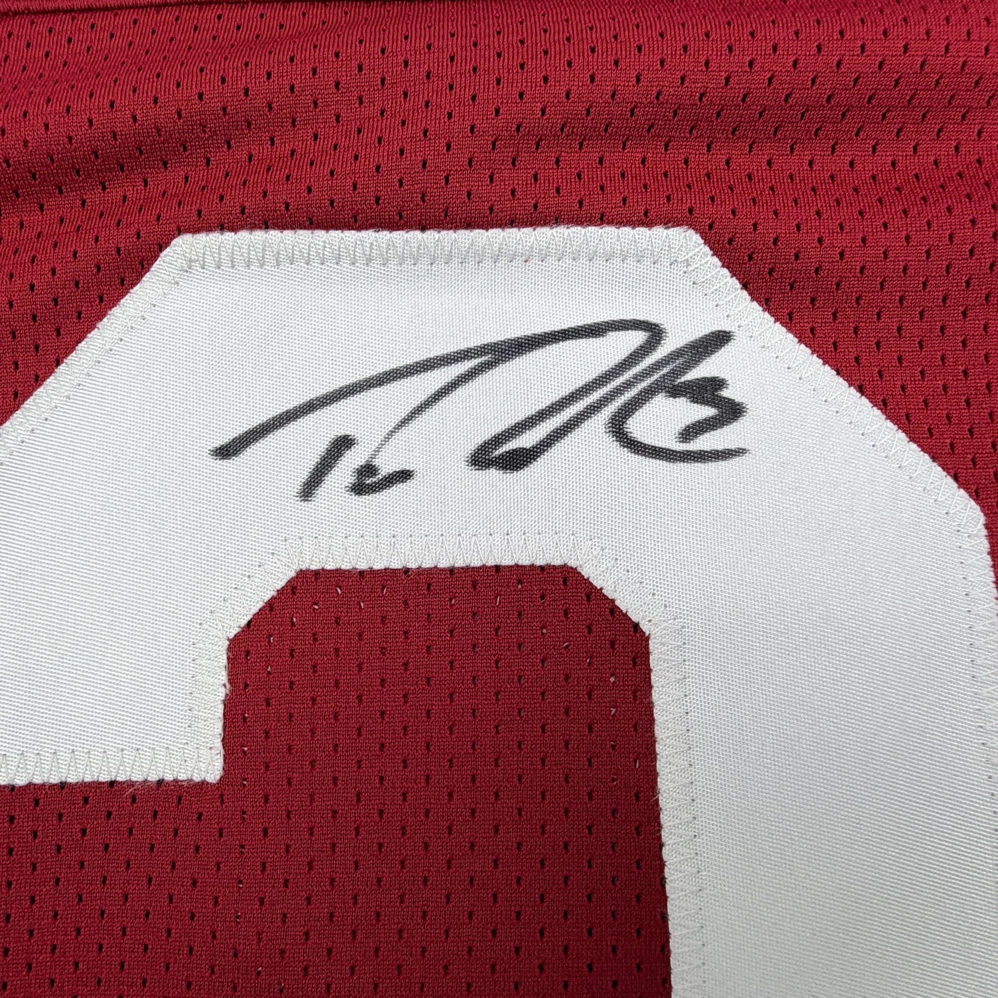 Autographed/Signed Trent Richardson Roll Tide Alabama Red College Football Jersey Beckett BAS COA
