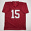 Autographed/Signed Dallas Turner Alabama Red College Football Jersey Beckett BAS COA