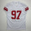 Autographed/Signed Dexter Lawrence II New York White Pro Cut Football Jersey Beckett BAS COA