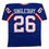 Autographed/Signed Devin Singletary New York Blue Retro Football Jersey Beckett BAS COA