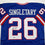 Autographed/Signed Devin Singletary New York Blue Retro Football Jersey Beckett BAS COA