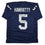 Autographed/Signed Terry Hanratty Notre Dame Blue College Football Jersey JSA COA