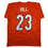Autographed/Signed Daxton Hill Cincinnati Orange Football Jersey Beckett BAS COA