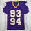 Autographed/Signed Kevin Williams Wall Minnesota Purple Football Jersey JSA COA