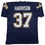 Autographed/Signed Rodney Harrison Los Angeles San Diego Navy Blue Football Jersey Beckett BAS COA