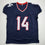 Autographed/Signed Jaylin Noel Houston Navy Blue Pro Cut Football Jersey JSA COA