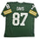 Autographed/Signed Willie Davis HOF 81 & SB Champs Green Bay Green Football Jersey PSA/DNA COA