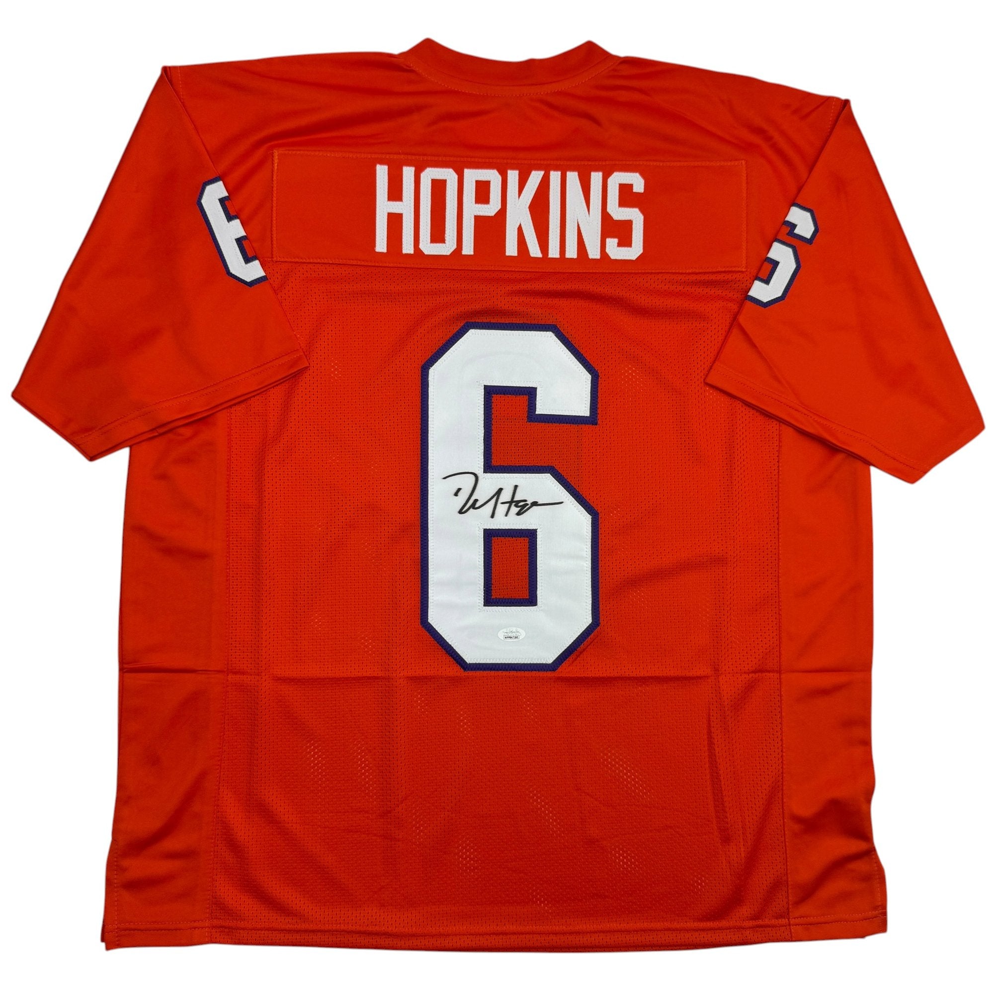 Autographed/Signed DeAndre Hopkins Clemson Orange College Football Jersey JSA COA