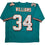 Autographed/Signed Ricky Williams Smoke Weed Everyday Miami Teal Football Jersey Beckett BAS COA