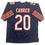 Autographed/Signed Mark Carrier "90 DROY" Chicago Blue Football Jersey JSA COA