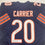 Autographed/Signed Mark Carrier "90 DROY" Chicago Blue Football Jersey JSA COA