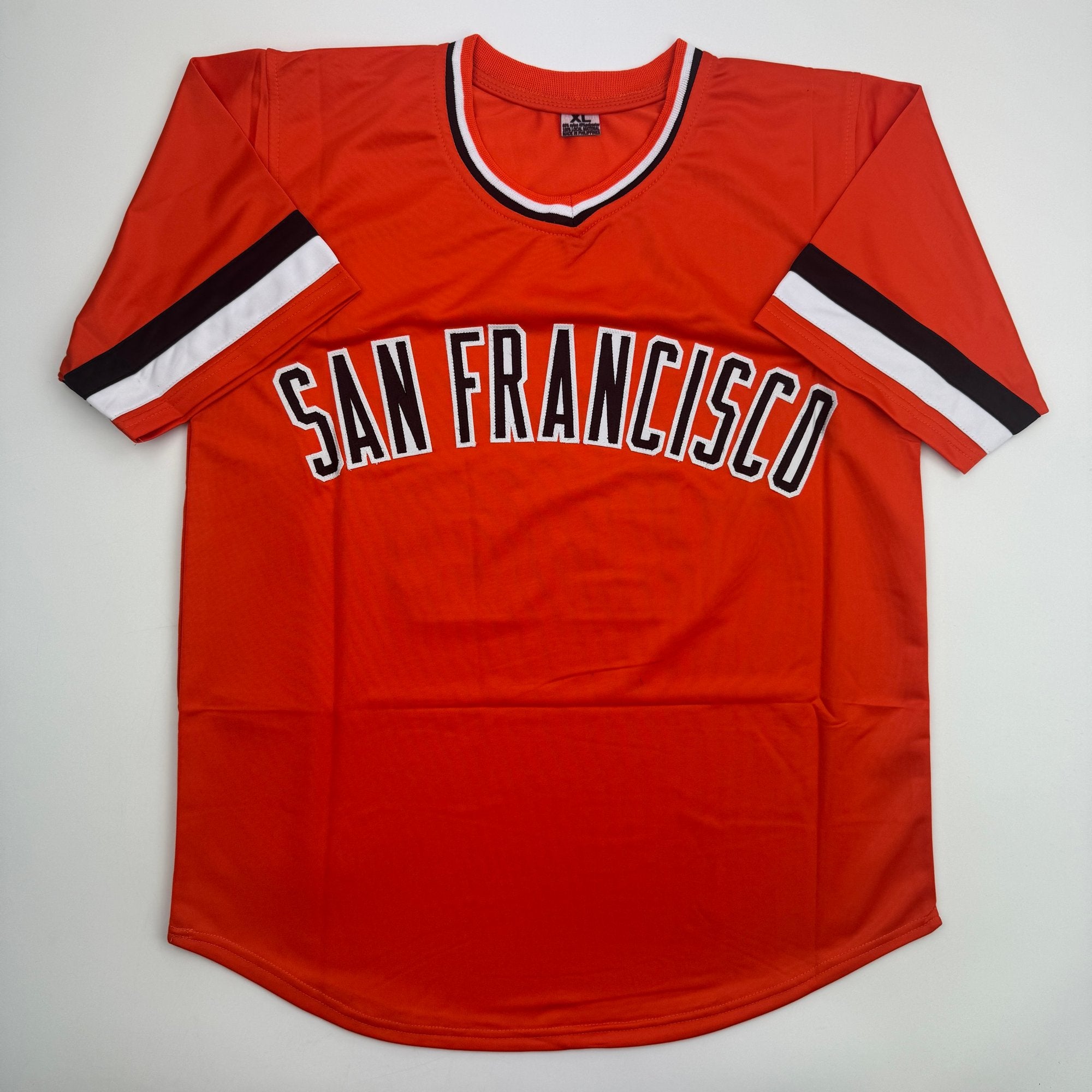 Autographed/Signed John Montefusco 1975 NL ROY San Francisco Orange Baseball Jersey Beckett BAS COA