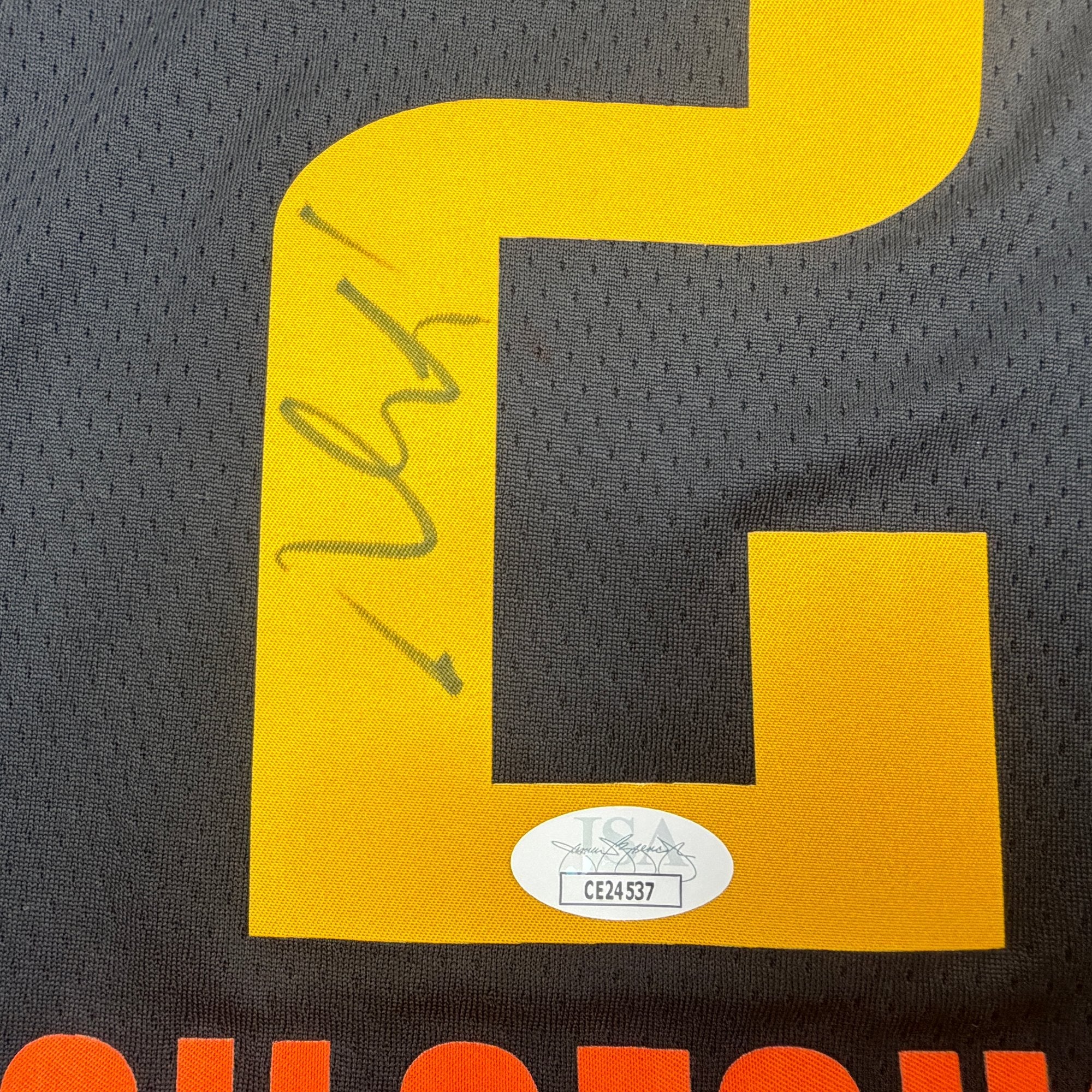 Autographed/Signed Shai Gilgeous-Alexander SGA Oklahoma City OKC Thunder Black City Edition Authentic Basketball Jersey JSA COA