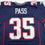 Autographed/Signed Patrick Pass 3x SB Champ New England Blue Football Jersey Beckett BAS COA