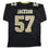 Autographed/Signed Rickey Jackson New Orleans Black Football Jersey Beckett BAS COA
