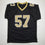 Autographed/Signed Rickey Jackson New Orleans Black Football Jersey Beckett BAS COA