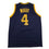 Autographed/Signed Moses Moody Golden State Navy Blue Basketball Jersey Beckett BAS COA