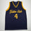 Autographed/Signed Moses Moody Golden State Navy Blue Basketball Jersey Beckett BAS COA