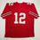 Autographed/Signed Denzel Ward Ohio State Red College Football Jersey Beckett BAS COA