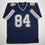 Autographed/Signed Patrick Crayton Dallas Blue Football Jersey JSA COA