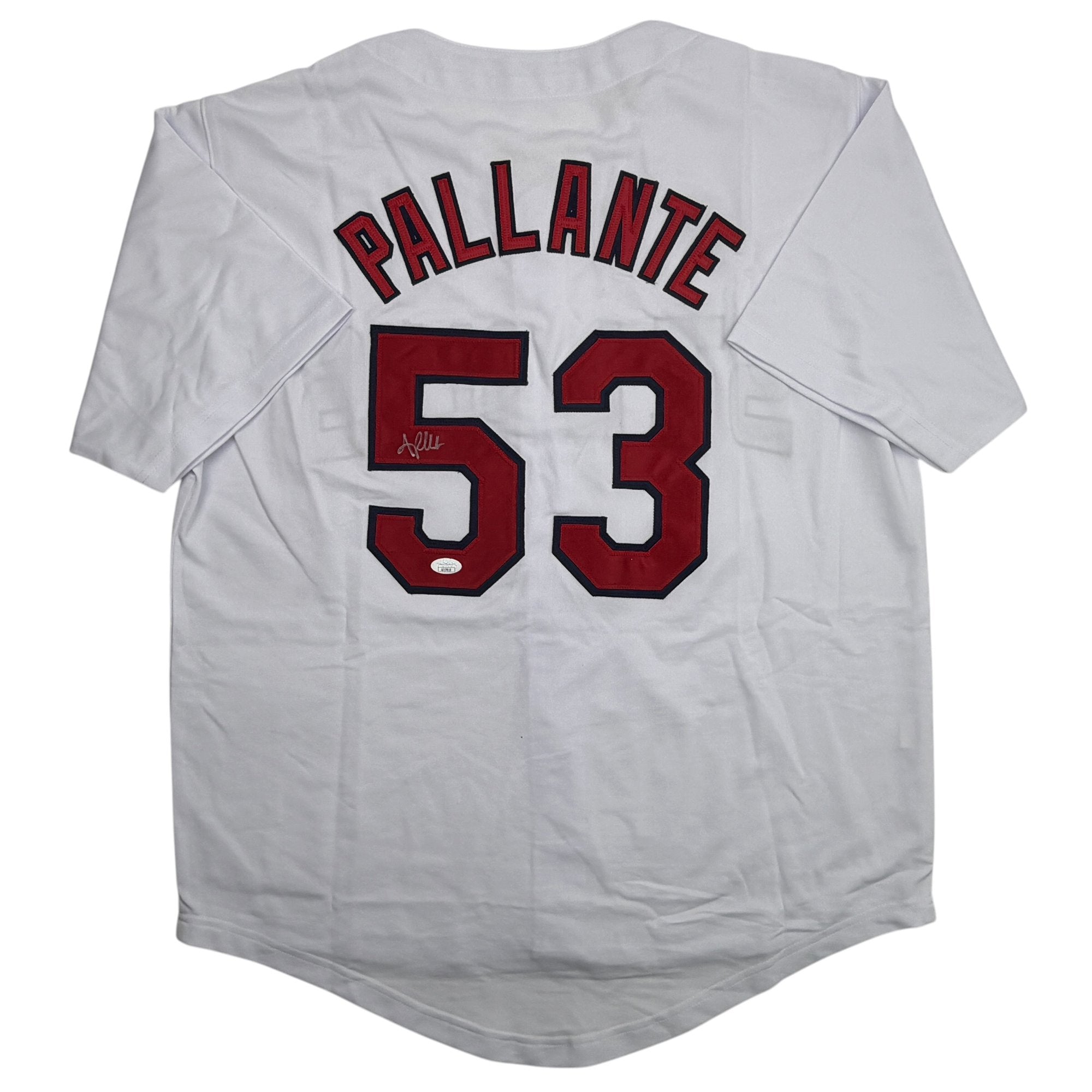 Autographed/Signed Andre Pallante St. Louis White Baseball Jersey JSA COA
