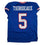 Autographed/Signed Kayvon Thibodeaux New York Blue Retro Pro Cut Football Jersey Beckett BAS COA