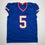 Autographed/Signed Kayvon Thibodeaux New York Blue Retro Pro Cut Football Jersey Beckett BAS COA