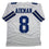 Autographed/Signed Troy Aikman Dallas White Football Jersey Beckett BAS COA