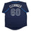 Autographed/Signed Garrett Cleavinger Tampa Bay Navy Blue Baseball Jersey JSA COA