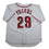 Autographed/Signed TJ Friedl Cincinnati White Baseball Jersey Beckett BAS COA