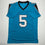 Autographed/Signed Diontae Johnson Carolina Blue Football Jersey JSA COA