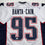 Autographed/Signed Tully Banta-Cain New England White Football Jersey JSA COA