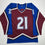 Autographed/Signed Peter Forsberg Colorado Maroon Hockey Jersey JSA COA