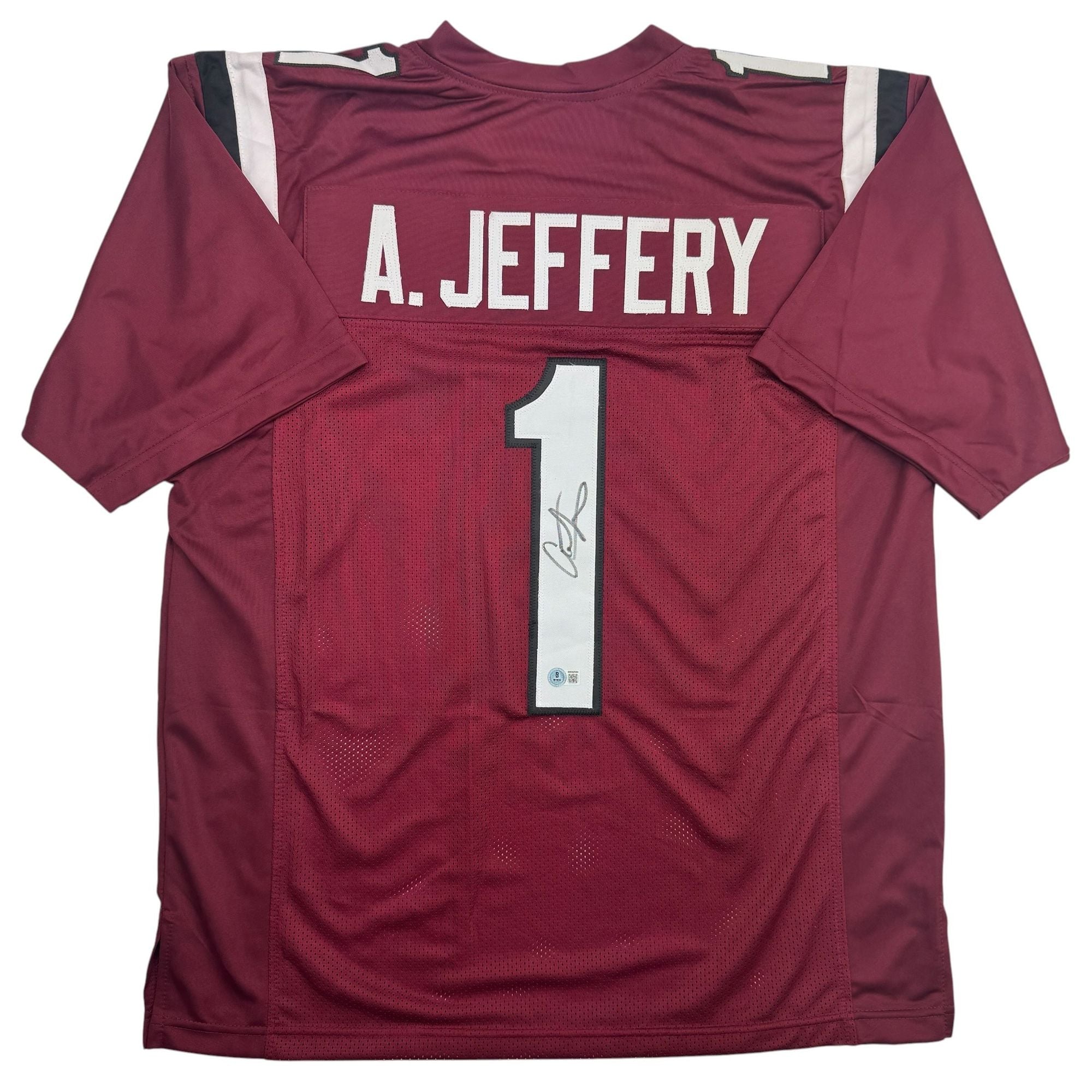Autographed/Signed Alshon Jeffery South Carolina Maroon College Football Jersey Beckett BAS COA