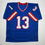 Autographed/Signed Odell Beckham Jr OBJ New York Retro Blue Football Jersey Beckett BAS COA