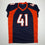 Autographed/Signed Drew Sanders Denver Blue Pro Cut Football Jersey Beckett BAS COA