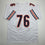 Autographed/Signed Teven Jenkins Chicago White Football Jersey Beckett BAS COA