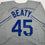 Autographed/Signed Matt Beaty Los Angeles Grey Baseball Jersey Beckett BAS COA