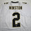Autographed/Signed Jameis Winston New Orleans White Football Jersey Beckett BAS COA
