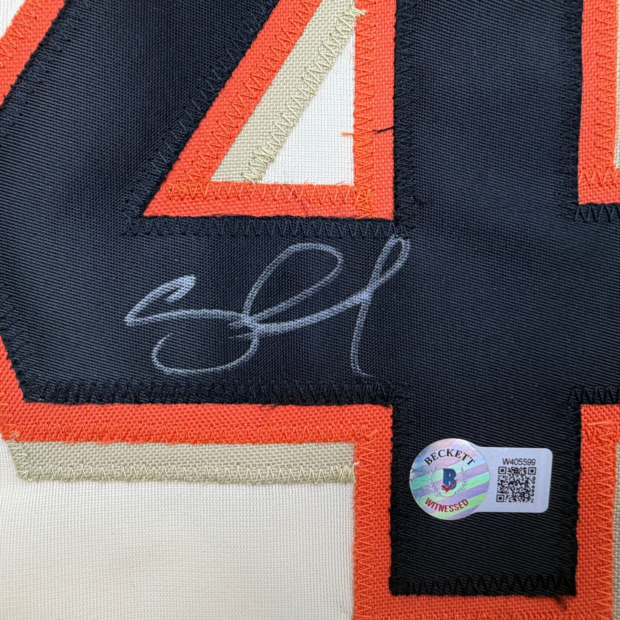 Autographed/Signed Pablo Sandoval San Francisco Cream Baseball Jersey Beckett BAS COA