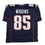 Autographed/Signed Jermaine Wiggins SB 36 Champs New England Blue Football Jersey JSA COA