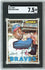 Graded 1967 Topps Hank Aaron #250 Baseball Card SGC 7.5 NM+