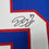 Autographed/Signed Darius Muasau New York Blue Retro Football Jersey JSA COA