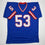 Autographed/Signed Darius Muasau New York Blue Retro Football Jersey JSA COA