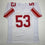 Autographed/Signed Darius Muasau New York White Football Jersey JSA COA