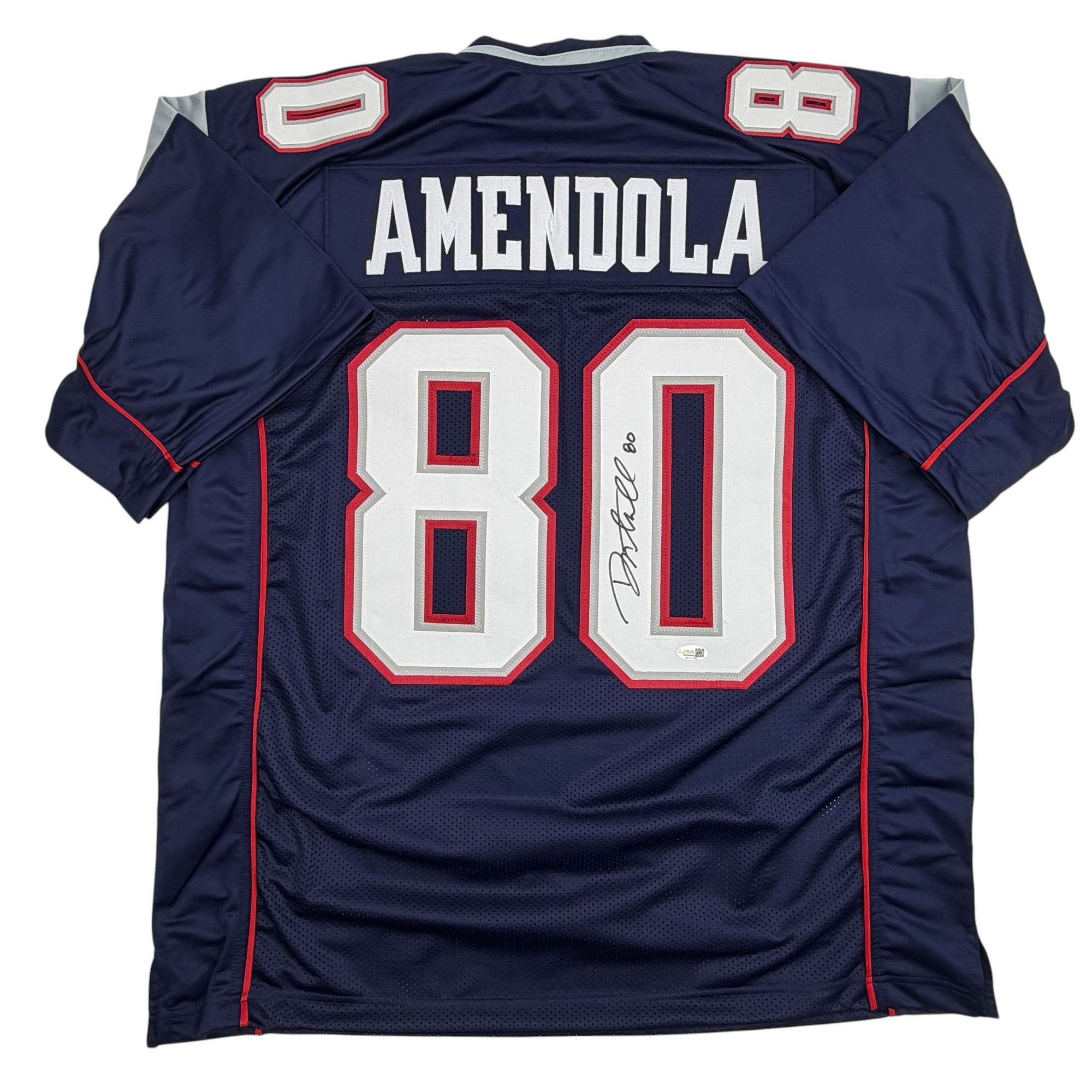 Autographed/Signed Danny Amendola New England Navy Blue Football Jersey JSA COA