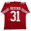 Autographed/Signed Isaac Guerendo San Francisco Red Football Jersey Beckett BAS COA