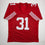 Autographed/Signed Isaac Guerendo San Francisco Red Football Jersey Beckett BAS COA